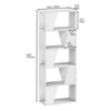 Bookcase 5-Tier Tall Bookshelf Shelving Unit Book Storage Rack for Living Room