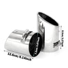 2x Universal Car Steel Chrome Exhaust Rear Tail Dual Muffler Tip Pipe End Trim