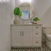 Framed Arched Mirror Wall Mounted Vanity Makeup Bedroom Glass Dressing Mirror