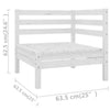 10 Piece Garden Lounge Set White Solid Wood Pine vidaXL