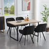 2x Black Rotatable Dining Chairs Velvet Seat Metal Leg Swivel Kitchen Modern