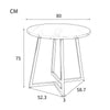 ROUND DINING TABLE FOR 4 PEOPLE CIRCULAR MODERN DINING TABLE WITH GOLD METAL LEG