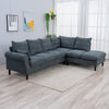 L-Shaped Corner Sofa, Sectional Couch with Built-in USB Port Chaise