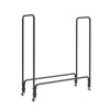 Rust-proof Firewood Rack Holder Steel Firewood Log Cart Carrier Rolling Dolly