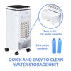 80W Mobile Air Cooler Fan Evaporative 3 Speed Portable Ice Cooling Humidifier 4L