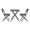 Rattan Effect Folding Table/Chair/Bistro Set Dining Outdoor Garden Balcony Patio