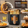 5L Clear-View Air Fryer Oven Touchscreen Multi-Function & Compact Design Black