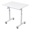 Adjustable Height Over Bed Table Mobile PC Laptop Desk White Portable Sofa Tray