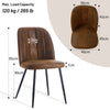Set of 2,4,6 Velvet Suede Dining Chairs Upholstered seat Ergnomic with Metal Leg