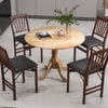 GAINOOM Rustic Dining Table Wooden Dining Table 4-Person Round Table
