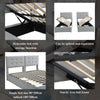 Upholstered Ottoman Bed with Hydraulic Storage Spliced Bed Frame w/ 2 Single Bed