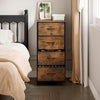 Vintage Chest Of Drawers 4 Storage Drawers Steel Frame Bedroom Furniture