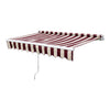 Garden Patio Manual Awning Canopy Sun Shade Shelter Retractable 2/2.5/3/3.5/4M