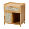 1 Drawer Compact Wooden Bedroom Bedside Cabinet Furniture Nightstand Side Table