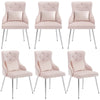 Dining Chairs Set of 6 Velvet Padded Dining Room Kitchen Chair Home Restaurant