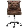 Vintage Swivel Computer Desk Chair Distressed Leather Home Office Gas Lift Chair