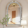 Crushed Diamond Crystal Glass Silver Frame Bevelled Wall Mirror Venetian 90X60cm