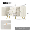 SIDEBOARD WITH 2 DOORS 3 DRAWERS BUFFET STORAGE CABINET CUPBOARD TV UNIT WHITE