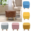 Small Square Footstool Footrest Pouffe Shoe Foot Stool Padded Ottoman Wooden Leg