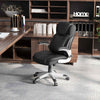 Executive Office Chair PU Leather Computer Desk Chair w/ Rocking Function Black