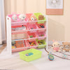 Children Bookshelf Kids Sling Book Rack with Storage Bins Toys Organizer White