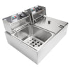 Commercial 20L 5000W Electric Deep Fryer Fat Chip Dual Tank Stainless Steel UK