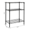 3 Tier Adjustable Wire Shelving Units Black 4 Shelf Kitchen Storage Racking