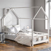 Toddler PineWood Bed Frame Children Kids Junior House Bedframe Bedroom Furniture
