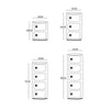 Waterproof Round Cabinet Storage Shelf Abs Cylinder Cupboard Bedroom Bathroom UK