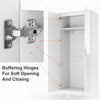 High Gloss 2 Door Wardrobe Bedroom Furniture Storage with Mirror Hanging Rail