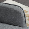 Rocking Chair and Ottoman Set Fabric Wingback Armchair for Living Room Grey