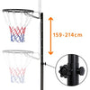 Basketball Hoop System Portable 1.9-2.5M Height-Adjustable Basketball Goal Black