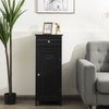 Bathroom Storage Cabinet Floor Standing Wooden Cupboard w/ Single Door & Drawer