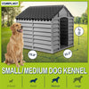 DOG KENNEL SMALL TO MEDIUM GREY DURABLE PLASTIC WINTER HOUSE