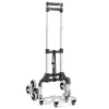 Folding Hand Truck Outdoor Stair Climbing Cart w/ Elastic Rope & 4 Wheels