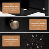 Computer Desk Modern Writing Desk with 3 Drawers-Black