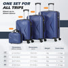 Lightweight Hard Shell ABS 4 Wheels Suitcase Cabin Hand Luggage Travel Case Set