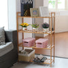 4 Tier Bamboo Shelf Adjustable Bookshelf Kitchen Storage Unit Plant Stand