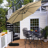 Cantilever Garden Hanging Sun Umbrella Banana Parasol Sunshade with Crank System