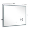 Fogless Bathroom LED Wall Mirror with Dimmable Lights/Magnifier/Touch Switch UK