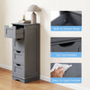 Bathroom Storage Cabinet with 4 Drawers Freestanding Organizer Grey