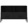 TANZEM TV Cabinet Black 80x36x50 Engineered Wood,TV Stand, Industrial A4L6
