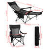 2 in 1 Folding Camping Chair Portable Garden Fishing Chair w/ Cup Holder Armrest