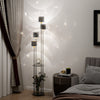 Modern Floor Lamp 4-Light Freestanding Metal Light w/Storage Shelf Reading Light