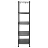 5 tiers Rectangle Standing Shelf Kitchen Shelf Storage Rack with 4 Wheels UK