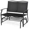 Costway 2-Person Patio Swing Glider Bench Outdoor Glider Loveseat Chair