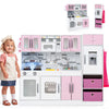 Large Kitchen Playset for Boys Girls Pretend Play Chef Toys Set Pink