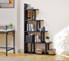 L-Shape Bookshelf Corner Bookcase Home Office Storage Display Rack Freestanding