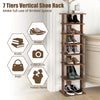 7-Tier Vertical Shoe Rack Shoe Storage Organizer Entryway Industrial Shoe Tower