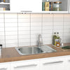 Kitchen Sink Bowl Reversible Stainless Steel Drainer Waste Handmade Basin Sizes